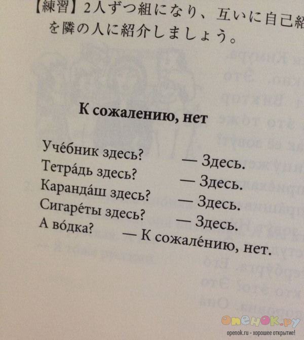 К сожалению, нет! Японский учебник русского..